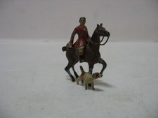 Vintage Fox Hunt Metal Figure Horse Horseman Hound Made In Germany