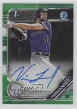2019 Bowman Chrome Prospect Green Refractor 50/99 Vince Fernandez Auto w5p
