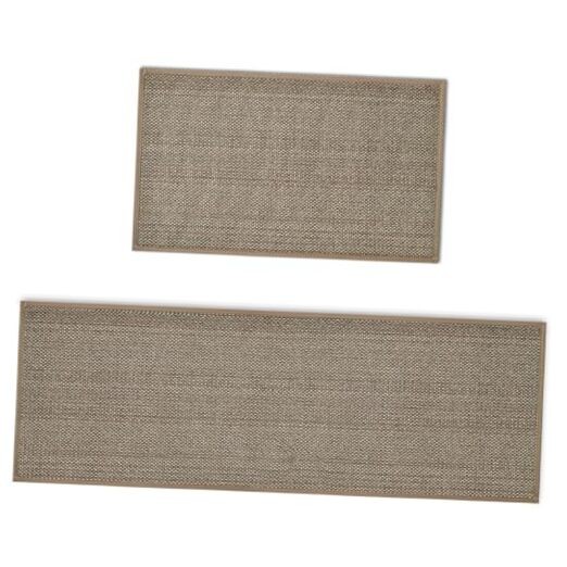  Washable Non-Skid Kitchen Rugs and Mats Set of 2, Rubber Backing Kitchen Mats 