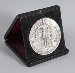 Vintage BOY SCOUT Harvey Firestone Jr Award Medallic Art Silver On Bronze Medal