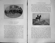 Antique Print Badminton Magazine 1901 Veteran Huntsman Horse Hounds Tommy D