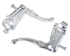 Dia-Compe Tech 3 old school BMX brake levers lever set - SILVER ANODIZED