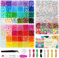 Friendship Bracelet Making Kit, Pony Kandi Beads  11 Different Beads, 8 Colors