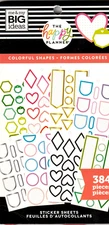 Happy Planner Colorful Shapes 384 Pieces BRAND NEW 30 Pages of Stickers