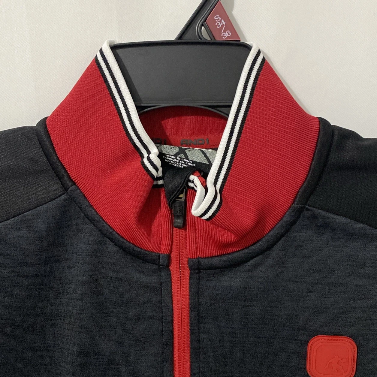 AND1 Men's Black Heather Long Sleeve Dribble Mock Neck Jacket Size Small NWT image 4