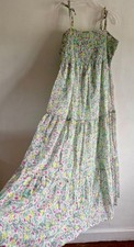ANYA MULTICOLOURED FLORAL PRINT SPAGHETTI STRAPS MAXI DRESS SIZE:20