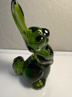 Vintage Viking Avocado Green Thumper Bunny Rabbit Blown Glass Figurine — photo 8