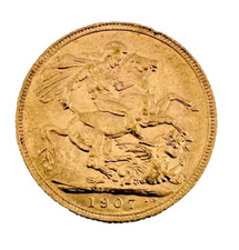 1907 British Gold Sovereign featuring King Edward VII