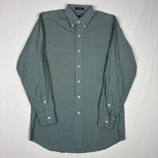 Vintage Burberrys Button Down Men's Small Blue Plaid Preppy Shirt Made In USA