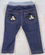 Baby Gap Disney Mickey Mouse Denim Pants Pull On Jeans 9 Months Boys