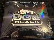 2026 Topps Chrome Black MLB Baseball Hobby Box Factory for sale