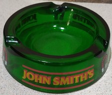 John Smith's Finest Quality Branded Green Glass Ashtray