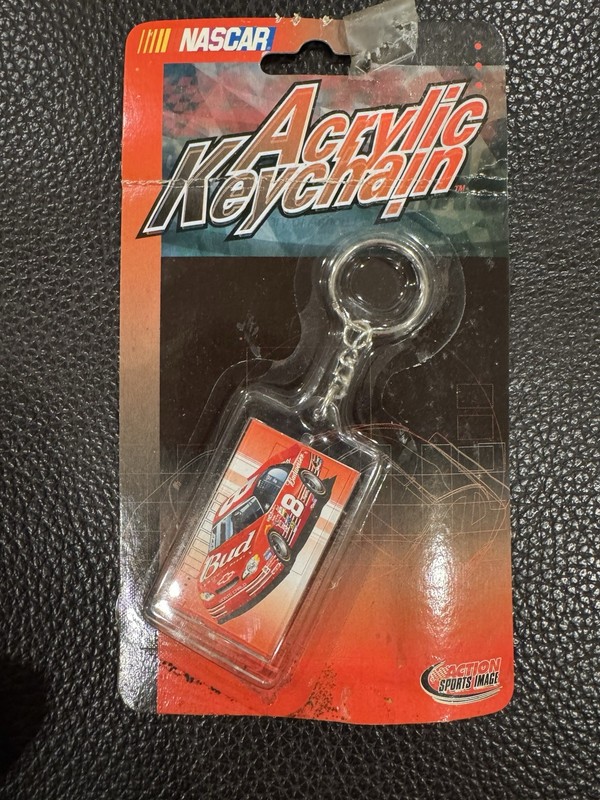 Dale Earnhardt Jr #8 Budweiser NASCAR Acrylic Keychain Action Sports Image 2001