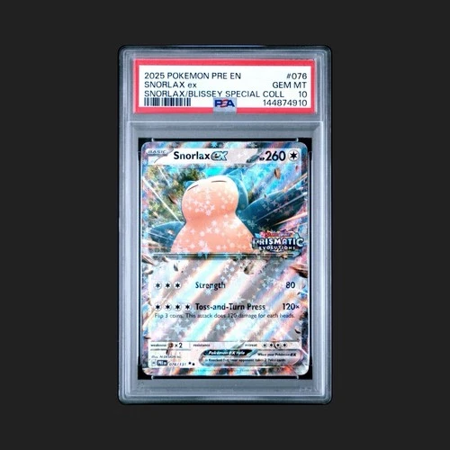 Snorlax EX 076/131 Prismatic Evolutions Stamped Promo PSA 10