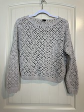 Moon and Madison Womens Open Knit Soft Cozy Sweater Sz S GUC Preppy School Beach