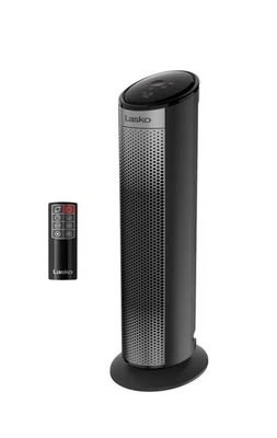 Lasko 1500W 22" Digital Ceramic Tower Space Heater with Child Lock & Remote