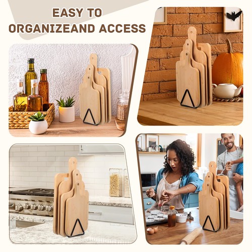 Cutting Board Organizer Triangle Cutting Board Rack Black Metal Chopping Shee... - Bild 7 von 7