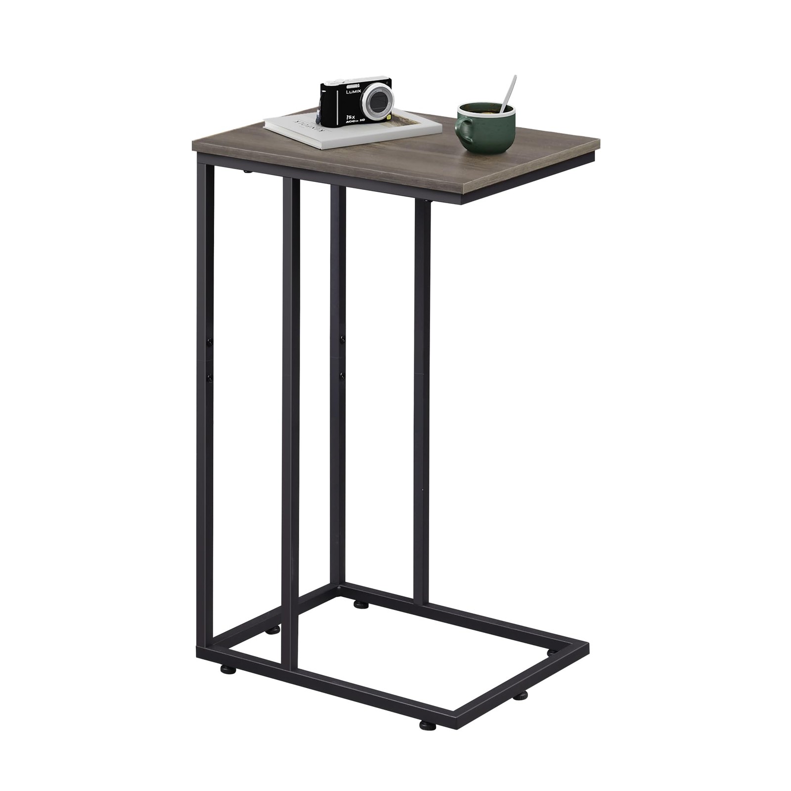 WLIVE Small Side Table C Shaped End Table for Couch Sofa and Bed Tv Tray Tabl...