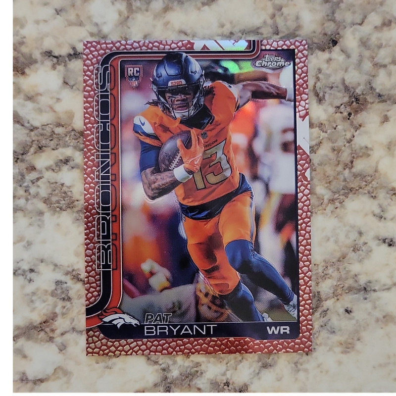 Topps Chrome 2025 Pat Bryant Rookie #313 Denver Broncos NFL Football Card