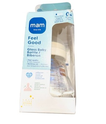 Feel Good Slow Flow Premium Glass Baby Bottles, Easy Switch Between Breast an...