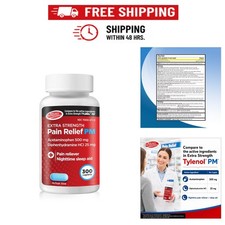 Extra Strength Pain Relief PM Nighttime Sleep Aid Caplets 300 Count