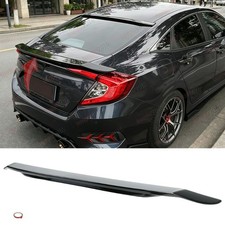 Fit For Honda Civic 10th Sedan Rear Spoiler Trunk Wing Sporty Gloss Black 16-21