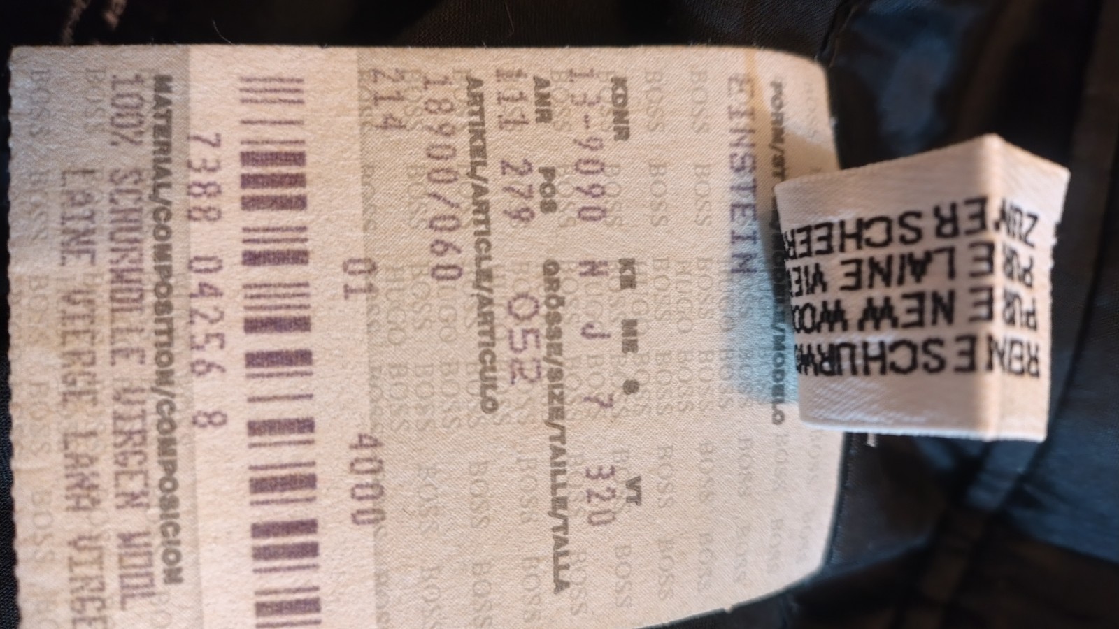 Boss Hugo Men 44 Rare Black Jacket Virgin Wool image 10