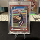 2024 Panini Donruss Rated Rookie Drake Maye #379 Optic Preview Red Wave Prizm