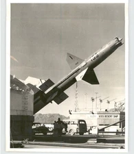 TALOS GUIDED MISSILE at NAVY Test Facility DESERT SHIP Vintage 1961 Press Photo