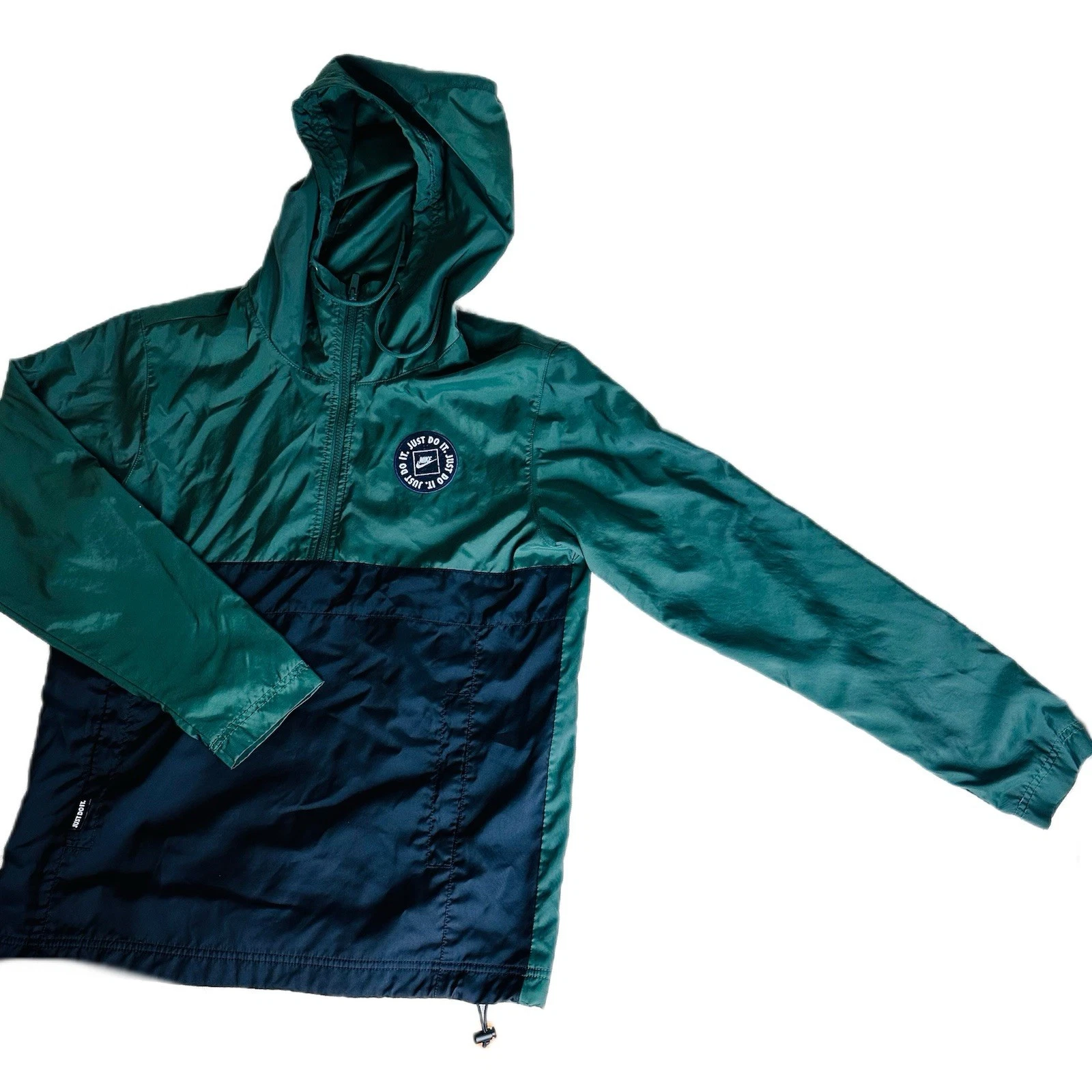 Nike Green & Black Hooded Windbreaker