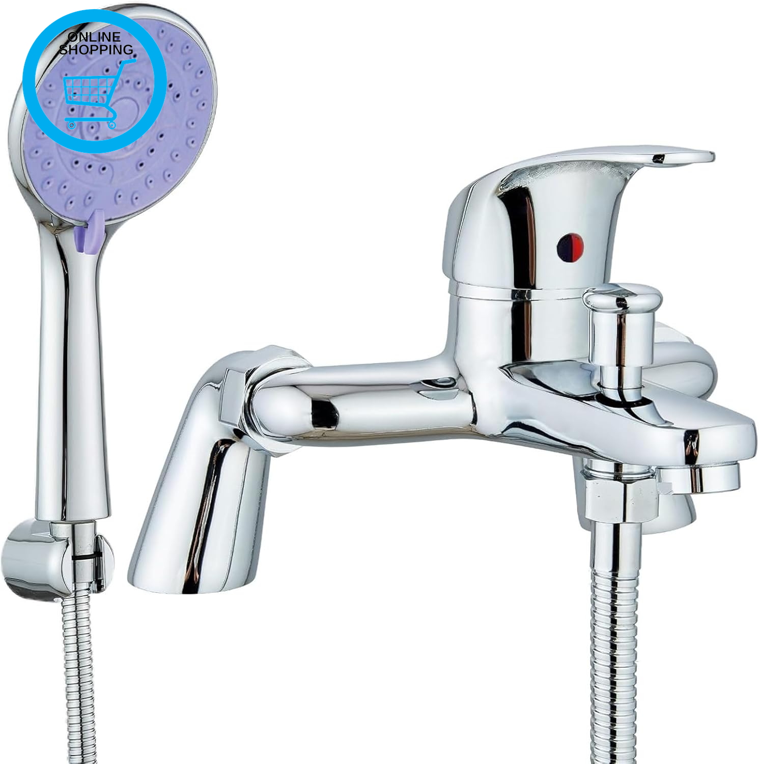 Bath Shower Mixer Tap, Bath Mixer Taps with Shower Attachment Modern Single Leve