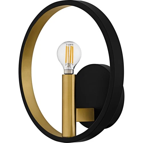 Matte Black  Wall Sconce from the Winsland Collection - Picture 2 of 5