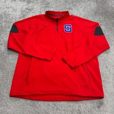 Nike Full Zip Windbreaker Track Jacket Mens XL Red Team SI Embroidered Logo
