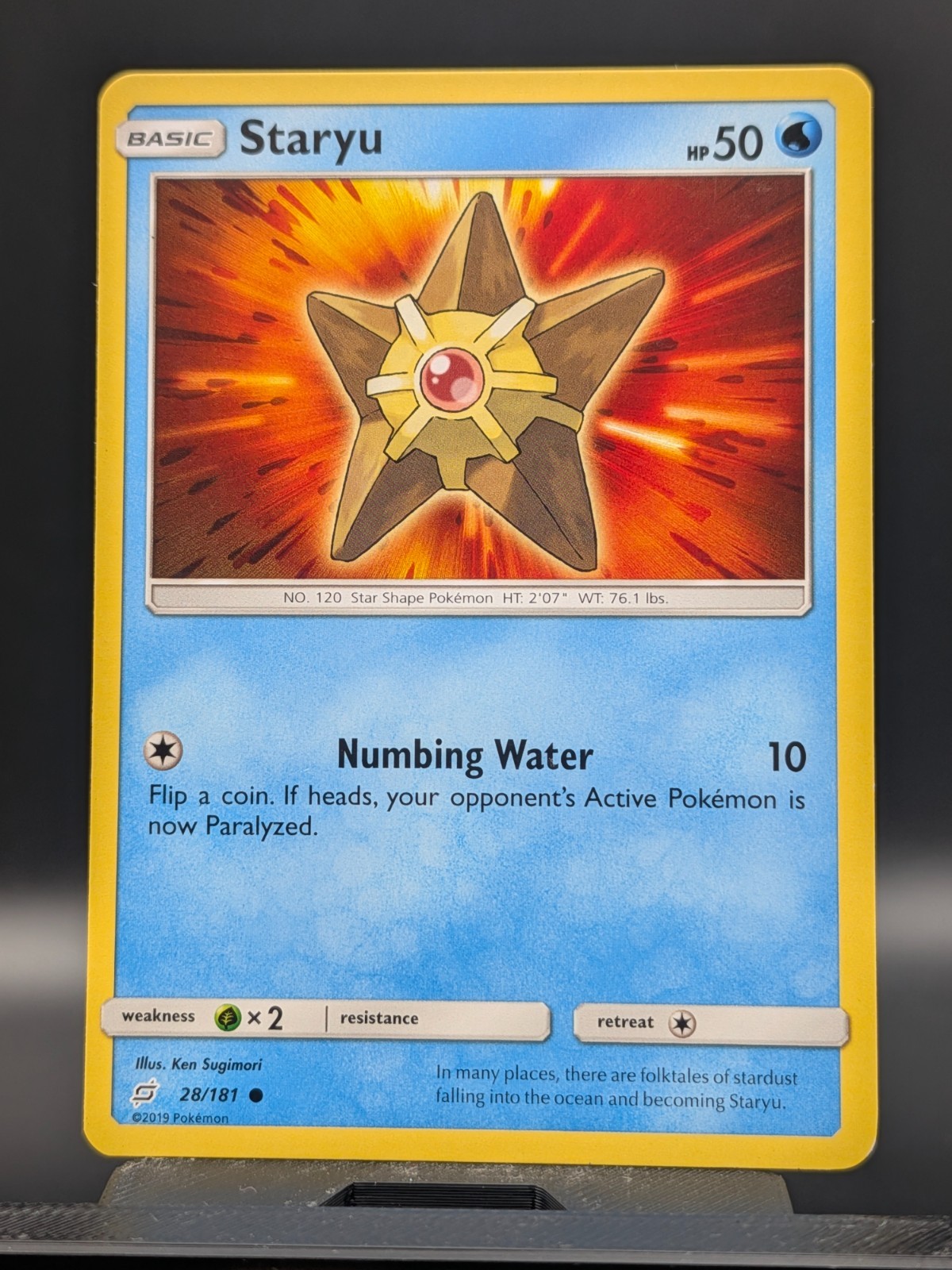 Pokemon Staryu 28/181 SM Team Up Regular Common LP A01-4