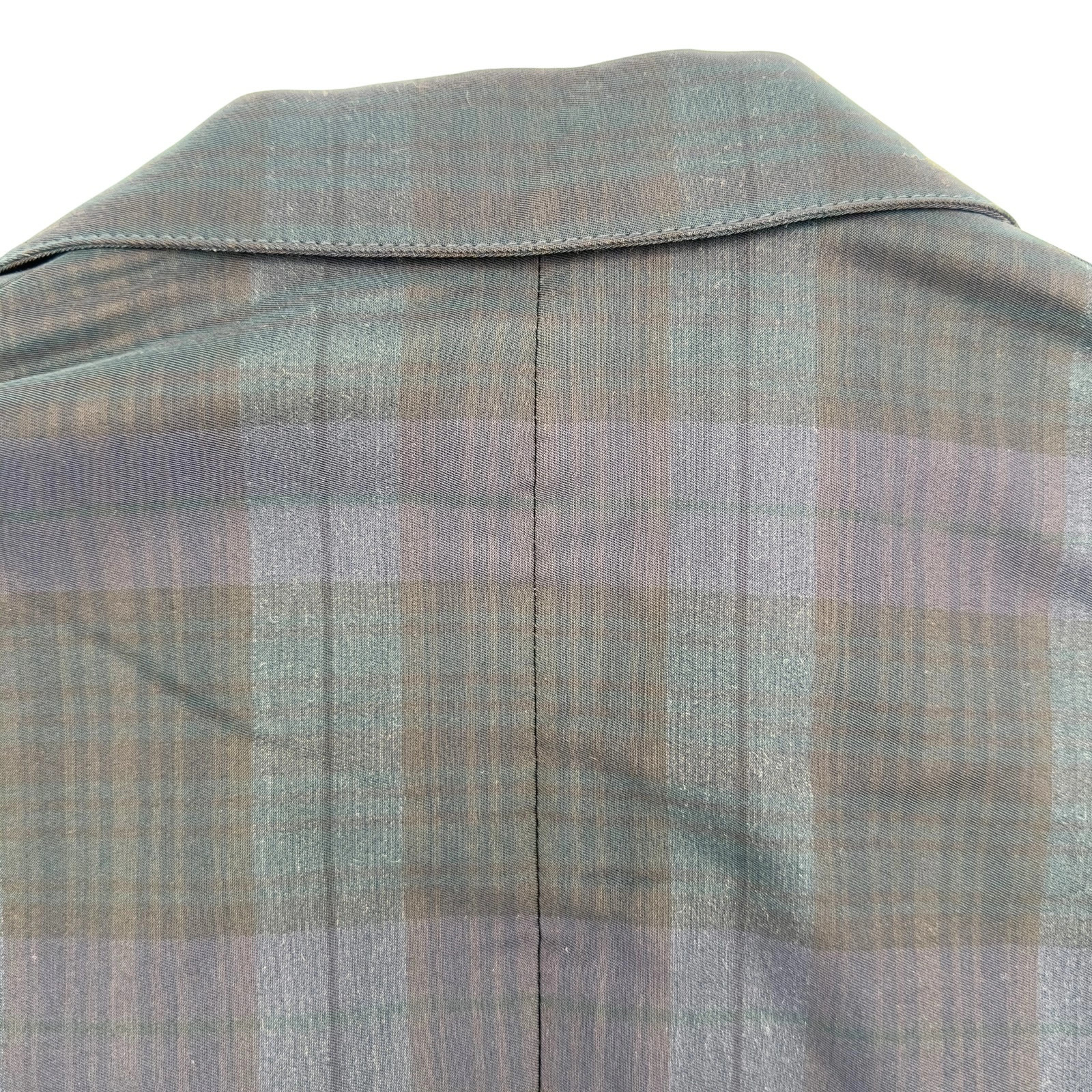 Hermes HERMES Check Pattern Tailored Jacket Black… - image 10