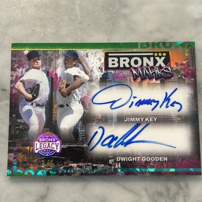 2025 LEAF BRONX LEGACY 1/1 JIMMY KEY, DWIGHT GOODEN BRONX MARKS DUAL AUTOGRAPH 