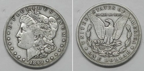 X7362 1898-S Morgan Dollar, VF/XF