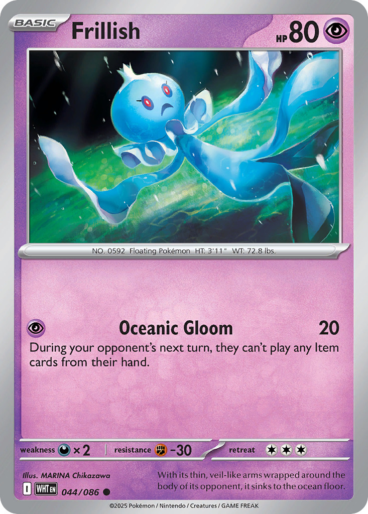 Frillish 44/86 Common | White Flare | Pokemon Card