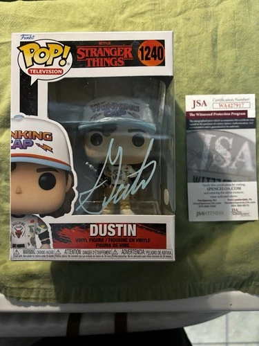 Funko Gaten Matarazzo Autographed Dustin Stranger Things Figure with COA