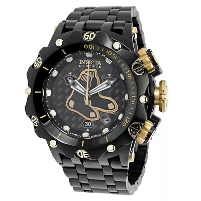 Invicta 51mm Swiss Black Label Reserve MLB Venom Fusion Boston Red