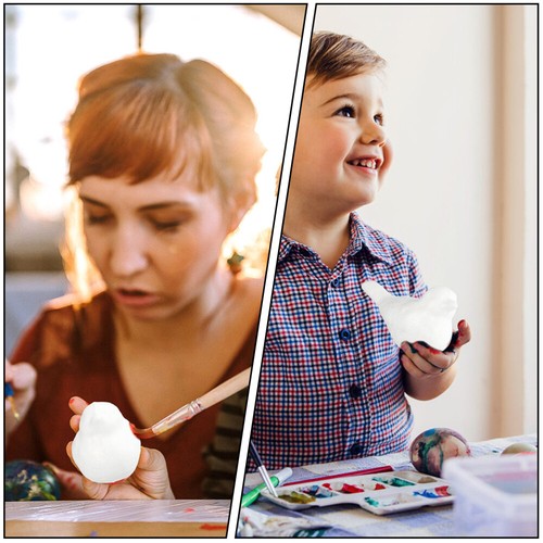 5 pezzi uccellini fai da te artigianato decorazione semplice schiuma uccellini corpo bianco uccellini giocattoli per bambini - Foto 11 di 12