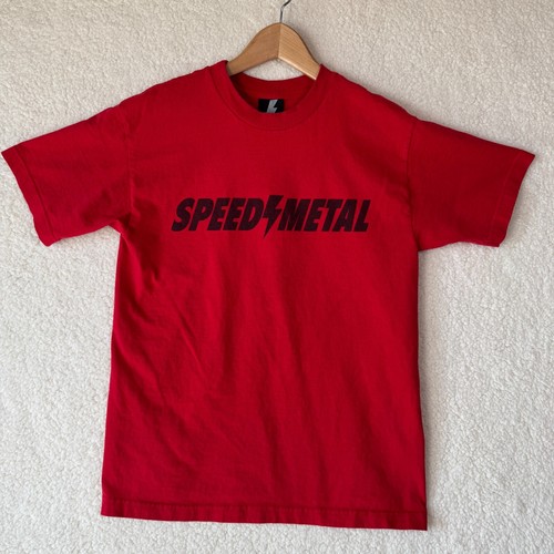 VINTAGE 90s SPEED METAL Skateboard Skater T-Shirt SpeedMetal Bearings Skate - Picture 1 of 8