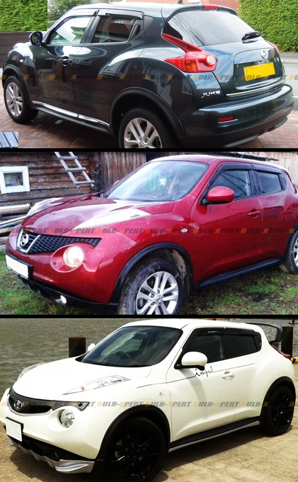 PARA NISSAN JUKE 2011-17 PREMIUM VENTANA TINTADA HUMO VISERA CLIMA JUEGO PROTECTOR LLUVIA Foto 4 de 4