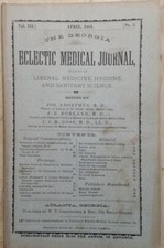 April 1881 Georgia Eclectic Medical Journal Medicine Hygiene Science Atlanta