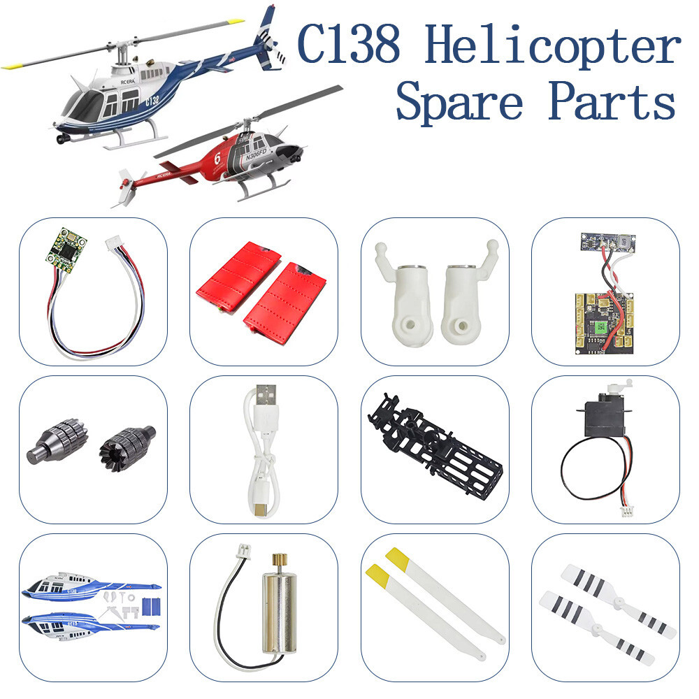 RC ERA C138 Bell 206 RC Helicopter parts Fuselage Main Rotor Blade