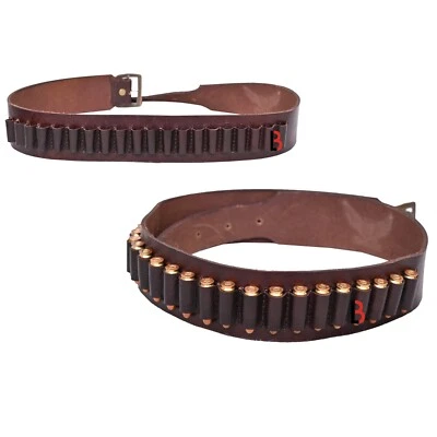 LB Cowhide Leather Adjustable Bandolier Cartridge Belt for.9MM / 38SPL, Vintage