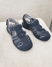 Sonoma Goods For Life Boys Sandals 4 M Blue Fabric Hook Loop Hiking Outdoor Shoe
