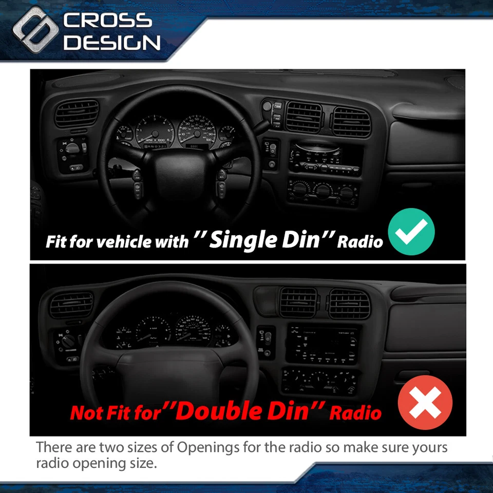 BLAZER CHEVY S-10 GMC SONOMA JIMMY BLAZER 1998-2004 BISEL TABLERO ÚNICO DIN Foto 2 de 4