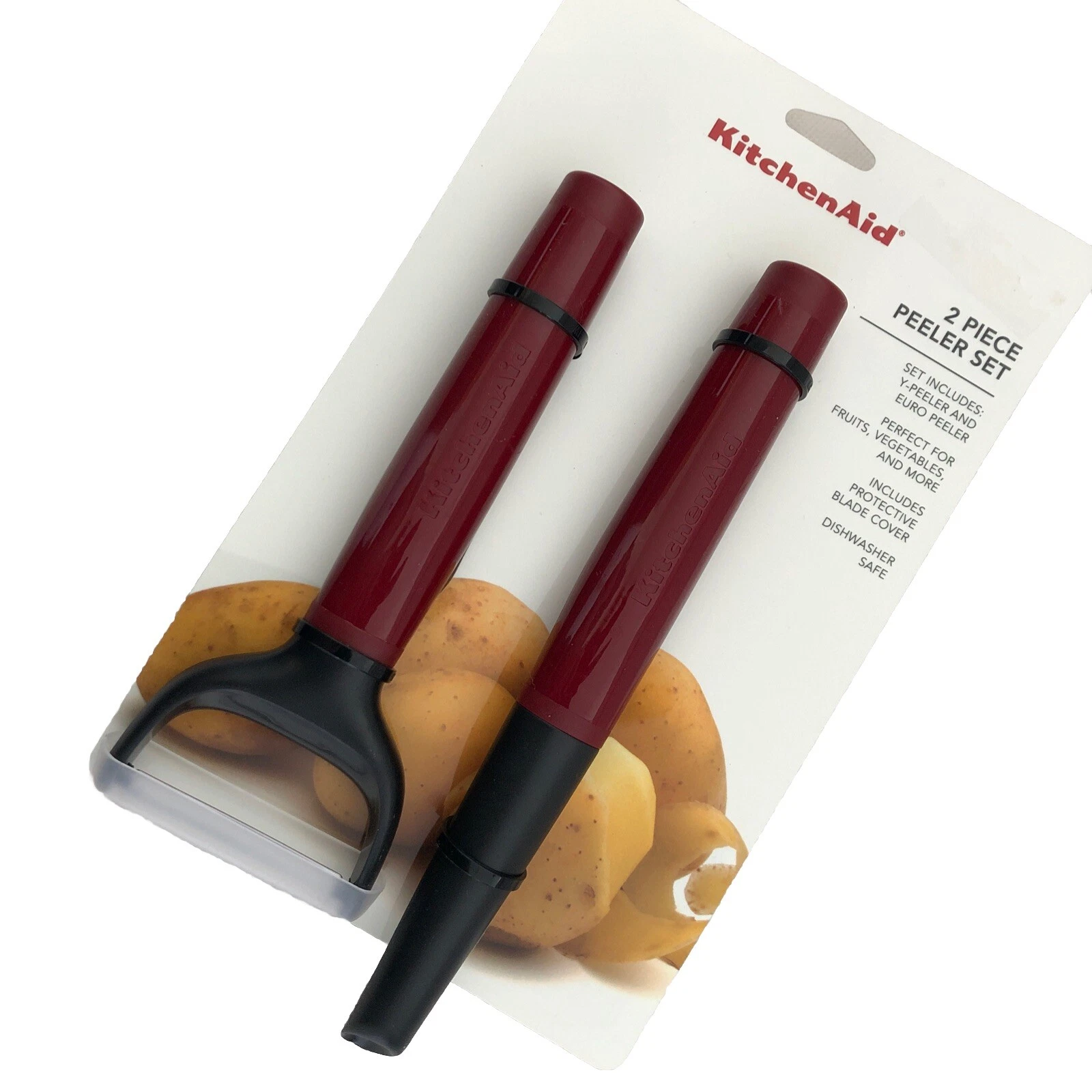 New KitchenAid Set of 2 Peelers Euro Peeler Empire Red HERA Vegetable Potato