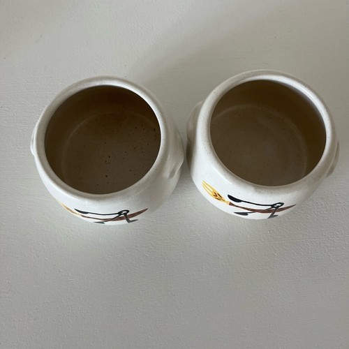 Vintage Westbend Pottery Bean Pot Crock Bowls - set of 2 - 第 2/5 張圖片